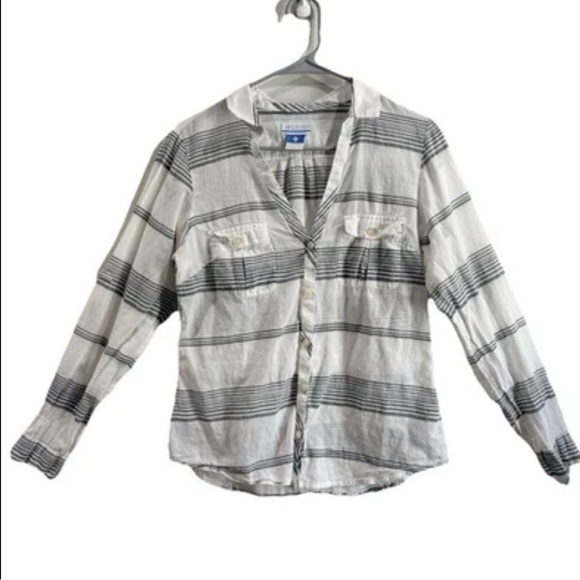 Columbia Tops - Columbia Striped Button Down Summer Casual Coastal Shirt Size S